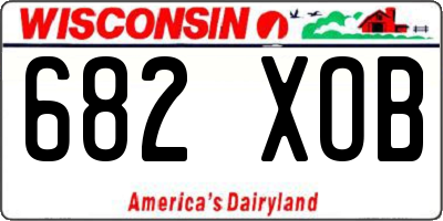 WI license plate 682XOB