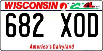 WI license plate 682XOD