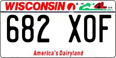 WI license plate 682XOF