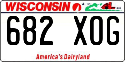 WI license plate 682XOG