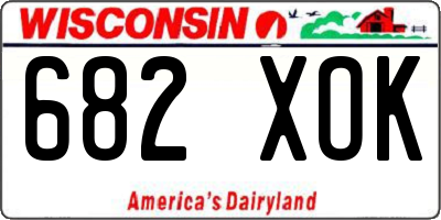 WI license plate 682XOK
