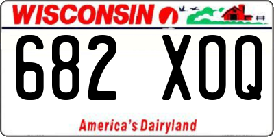 WI license plate 682XOQ