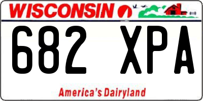 WI license plate 682XPA
