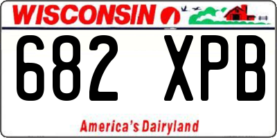 WI license plate 682XPB
