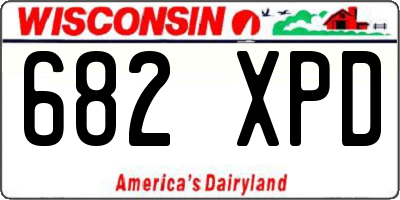 WI license plate 682XPD