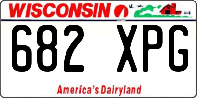 WI license plate 682XPG