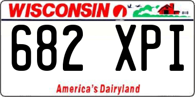 WI license plate 682XPI