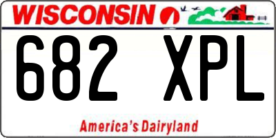 WI license plate 682XPL