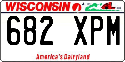 WI license plate 682XPM