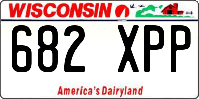 WI license plate 682XPP