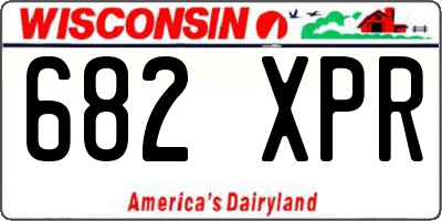 WI license plate 682XPR