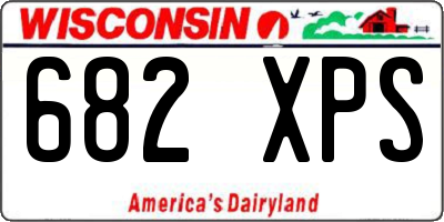 WI license plate 682XPS