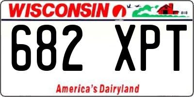 WI license plate 682XPT