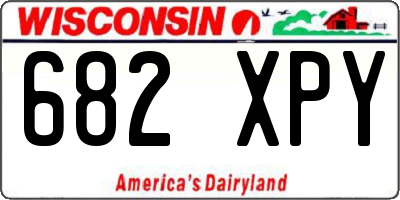 WI license plate 682XPY
