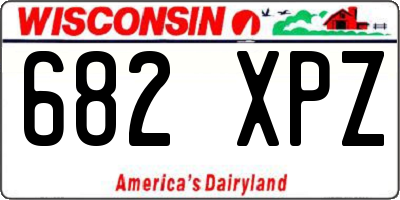 WI license plate 682XPZ