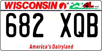 WI license plate 682XQB