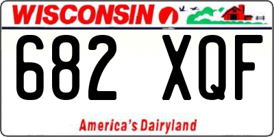 WI license plate 682XQF