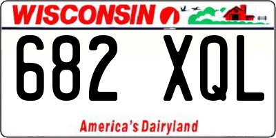 WI license plate 682XQL