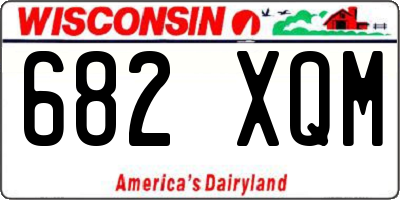 WI license plate 682XQM