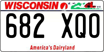 WI license plate 682XQO