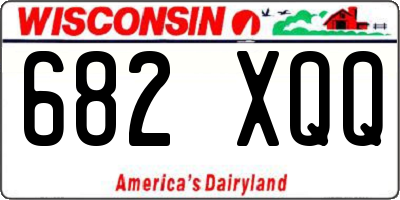 WI license plate 682XQQ