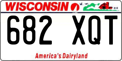 WI license plate 682XQT