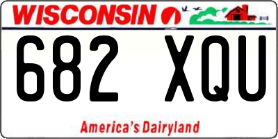 WI license plate 682XQU