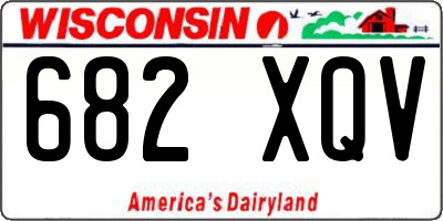 WI license plate 682XQV