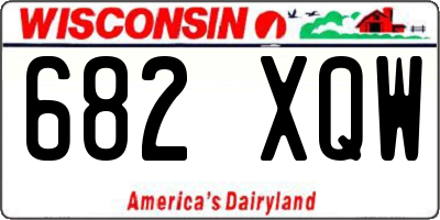 WI license plate 682XQW