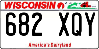 WI license plate 682XQY