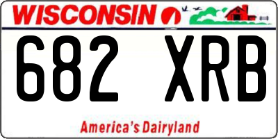 WI license plate 682XRB