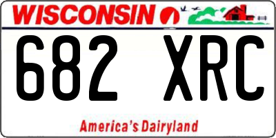 WI license plate 682XRC