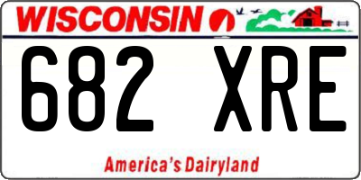 WI license plate 682XRE