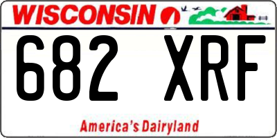 WI license plate 682XRF
