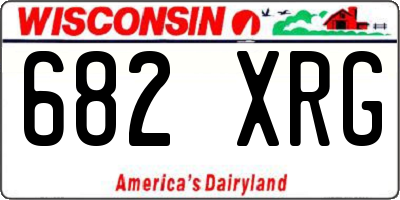 WI license plate 682XRG