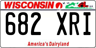 WI license plate 682XRI