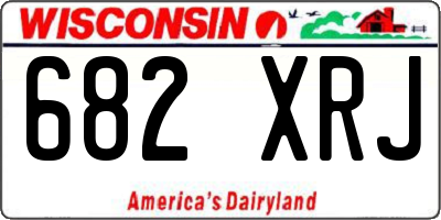 WI license plate 682XRJ