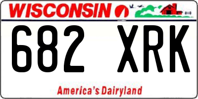 WI license plate 682XRK