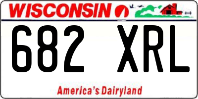WI license plate 682XRL