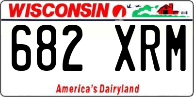 WI license plate 682XRM