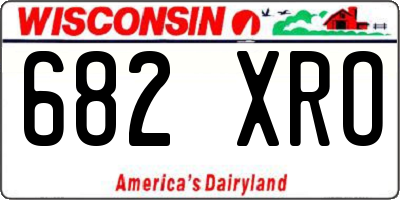 WI license plate 682XRO
