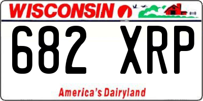 WI license plate 682XRP