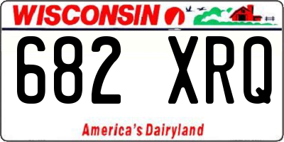 WI license plate 682XRQ