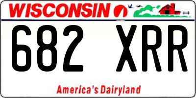 WI license plate 682XRR