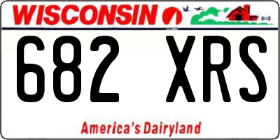 WI license plate 682XRS