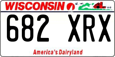 WI license plate 682XRX