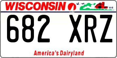 WI license plate 682XRZ
