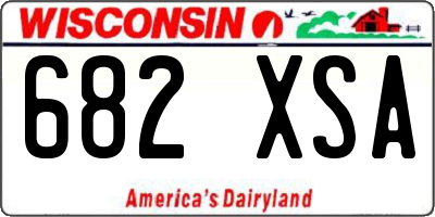 WI license plate 682XSA