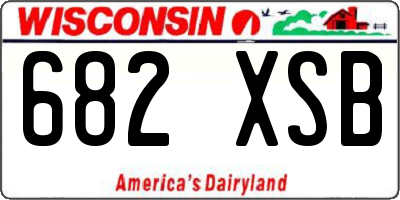 WI license plate 682XSB