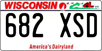 WI license plate 682XSD